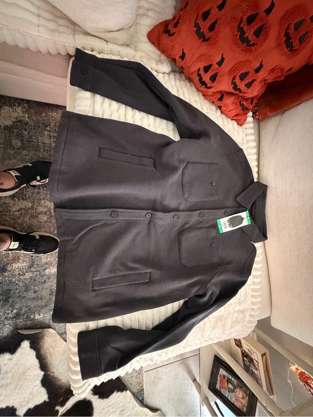 Billabong Men's Black Button-Up Shirt Jacket